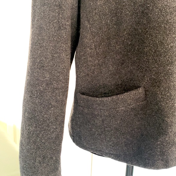 Ladies Charcoal Grey, Zip Up Blazer, Size 14 - Picture 7 of 11